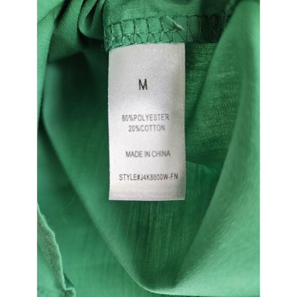 FASHION NOVA Women's M Shirt Kelly Green Button Up Long Sleeve NEW NWT - Picture 9 of 10